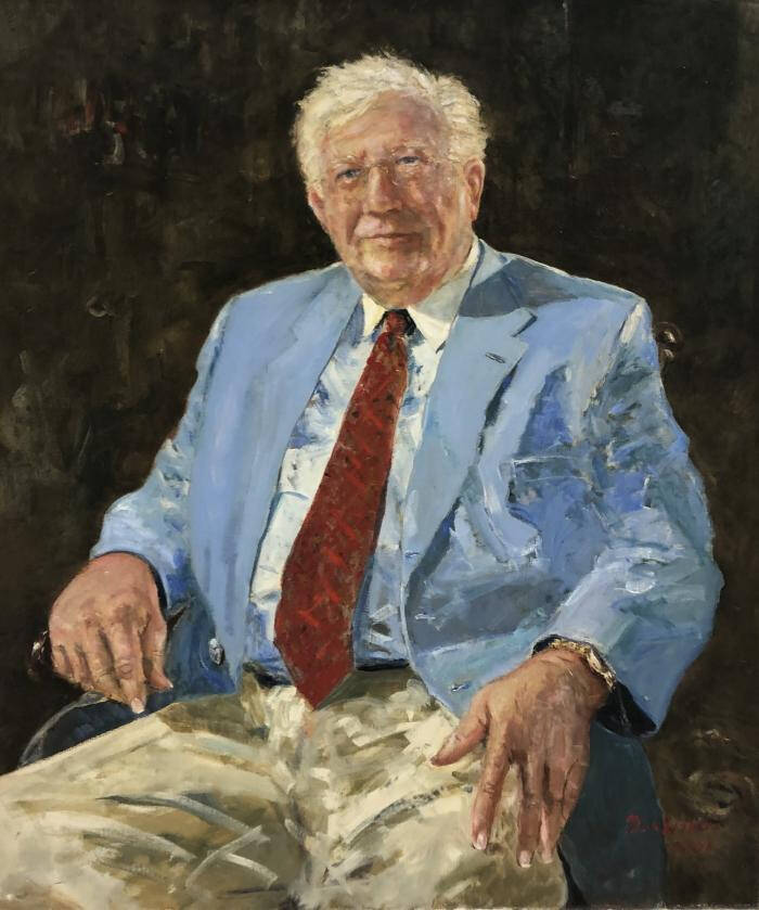 Portrait painting of Don Lubbers